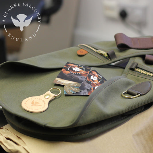 Another finished Stretton Falconry bag ready for packing!
