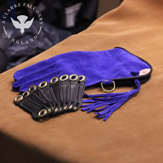Our black and brown lined anklets against one of our cobalt blue Bennington gloves 😍