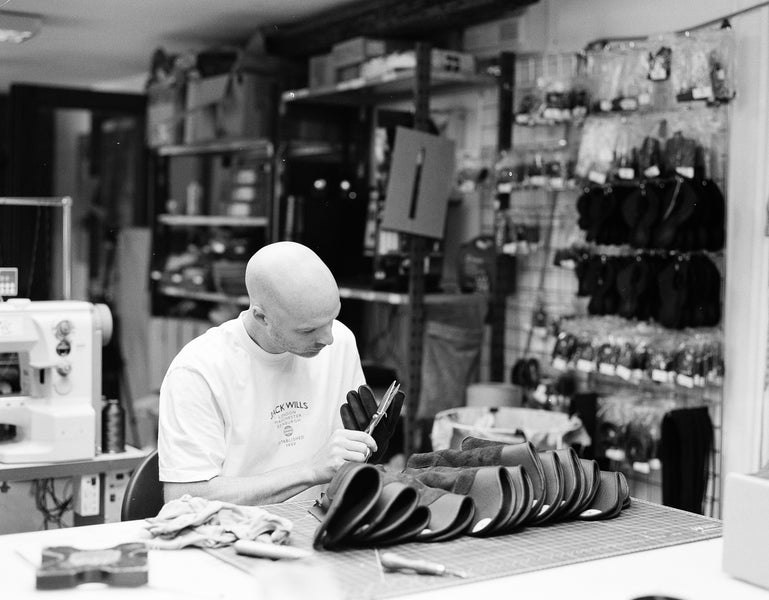 Glove making...