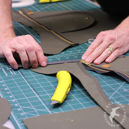 Our new Stretton Falconry bags in production today...