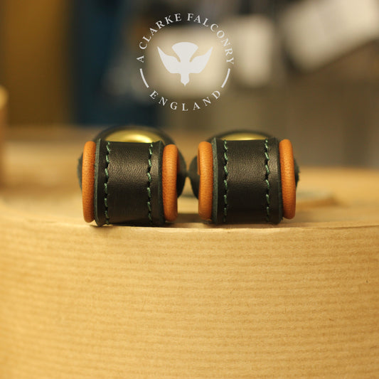 Bespoke lined anklets in black with tan lining and green stitching...