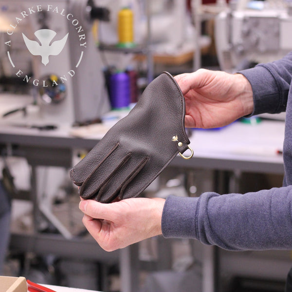 One of our wrist length deerskin gloves in ladies size...