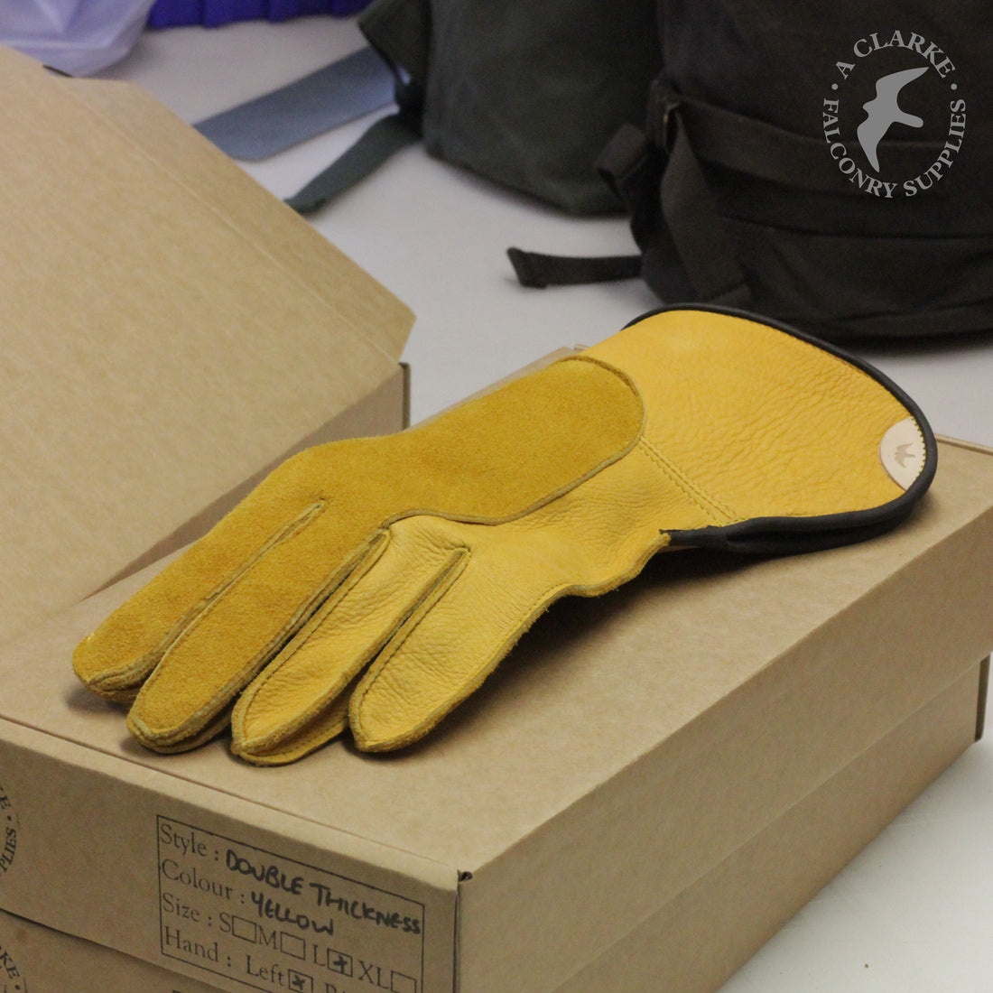Some of our falconry gloves...