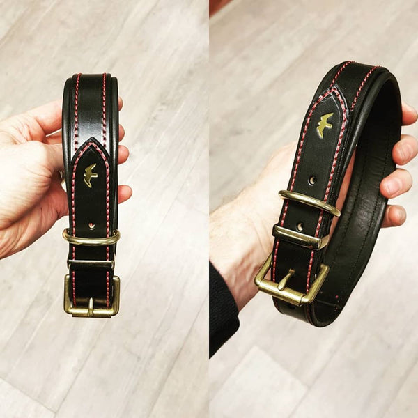A Nice Red-Stitched Dog Collar