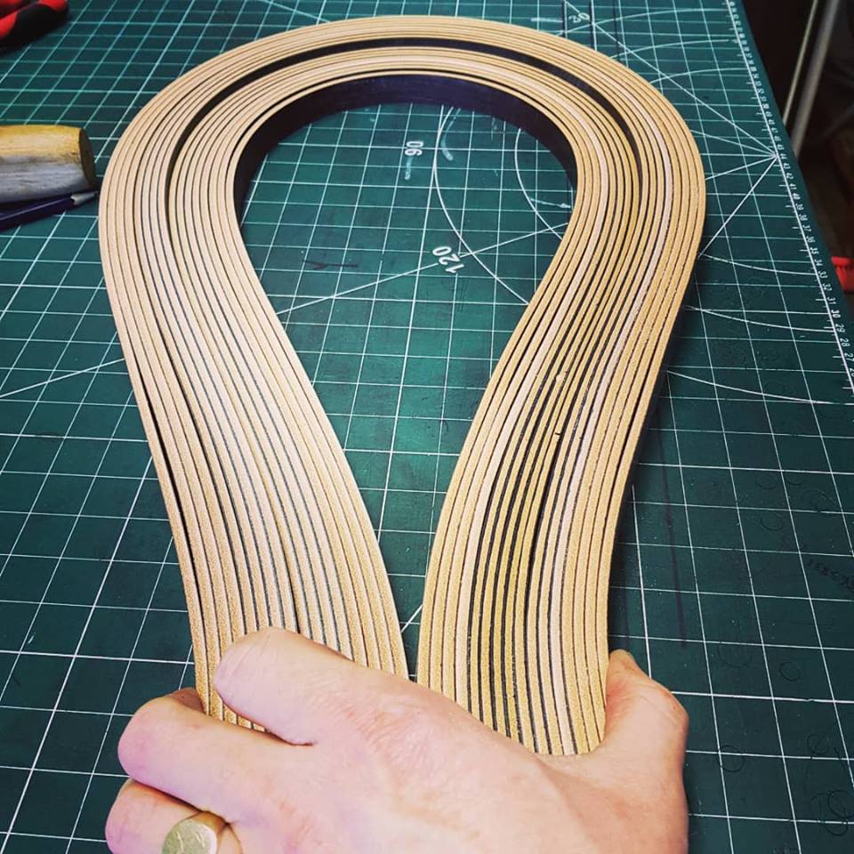 Leather Strapping into Dog Collars